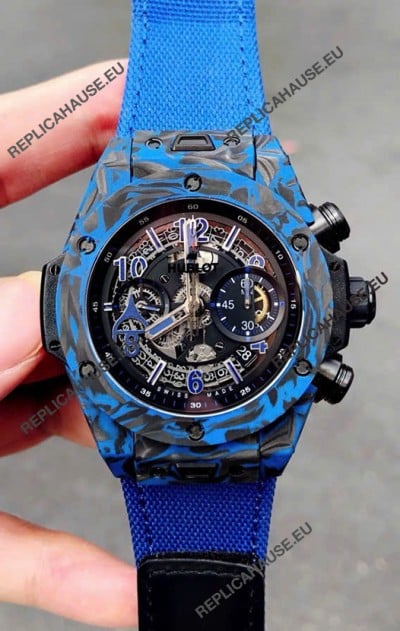 Hublot Big Bang Unico Blue Carbon Las Vegas Boutique Edition Swiss Replica Watch