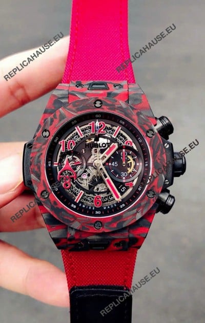Hublot Big Bang Unico Red Carbon Las Vegas Boutique Edition Swiss Replica Watch