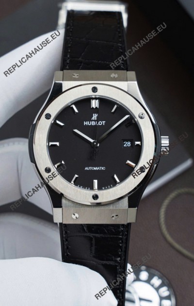 Hublot Super Clone Classic Fusion Titanium Black Dial 42MM Watch