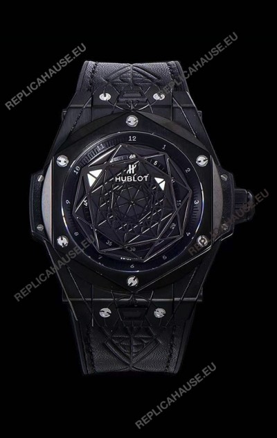 Hublot Big Bang One Click Sang Bleu 1:1 Mirror Replica in Ceramic Casing - 45MM Black Dial
