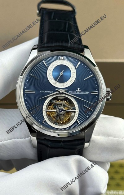 Jaeger LeCoultre Master Ultra-Thin Tourbillon Blue Dial Stainless Steel Casing