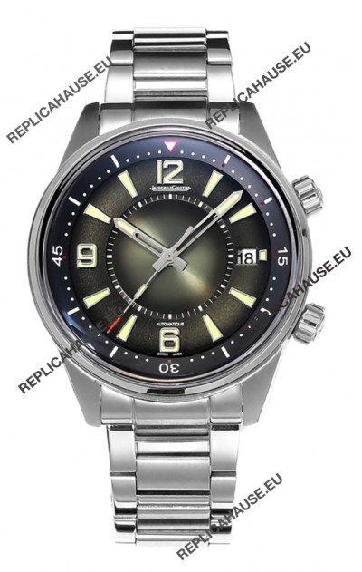 Jaeger LeCoultre Polaris Date Green Dial Steel Strap 1:1 Mirror Replica Watch 42MM