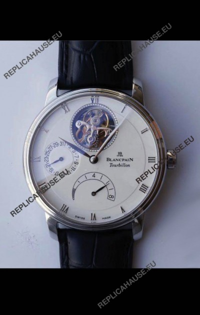 Blancpain Villeret 8 Jours Tourbillon Swiss Edition 1:1 Mirror Replica Watch - White Dial 