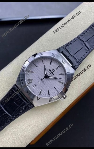 Omega Co-Axial Constellation 41MM 904L Steel Grey Dial 1:1 Mirror Replica Watch