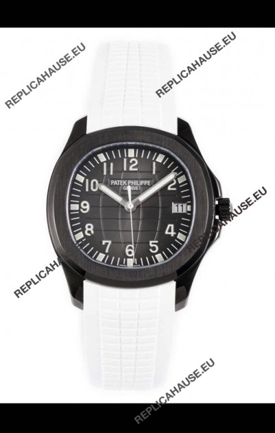Patek Philippe Aquanaut 5167 Black Venom Edition 1:1 Mirror Replica Watch - White Strap