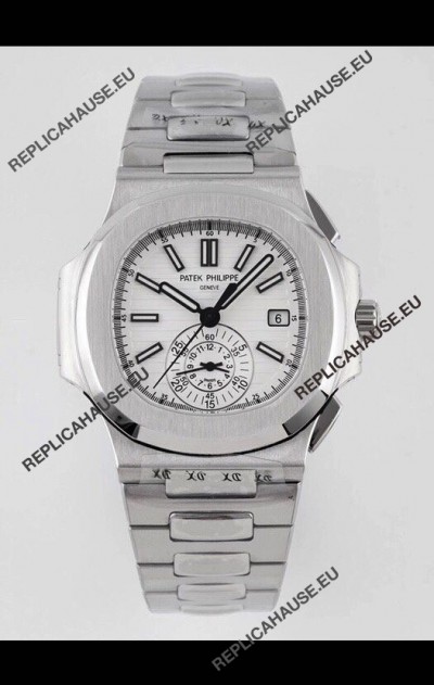 Patek Philippe Nautilus 5980/1A 904L Steel Case in White Dial - 1:1 Mirror Replica