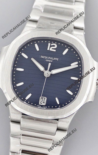 Patek Philippe Nautilus 7118/1A Blue Dial 1:1 Mirror Swiss Replica Watch in 904L Steel 