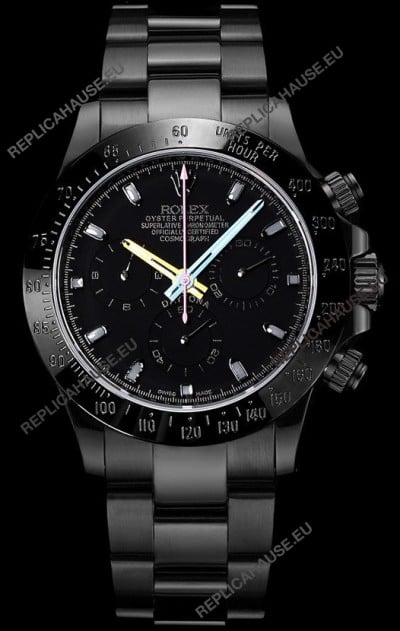 Rolex Daytona Blaken 1:1 Swiss Mirror Replica Black Dial Cal.4130 Movement (WITH BOX) 