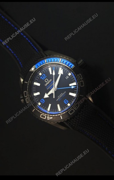 Omega Seamaster Planet Ocean Deep Black Blue GMT 1:1 Edition Swiss Replica Watch
