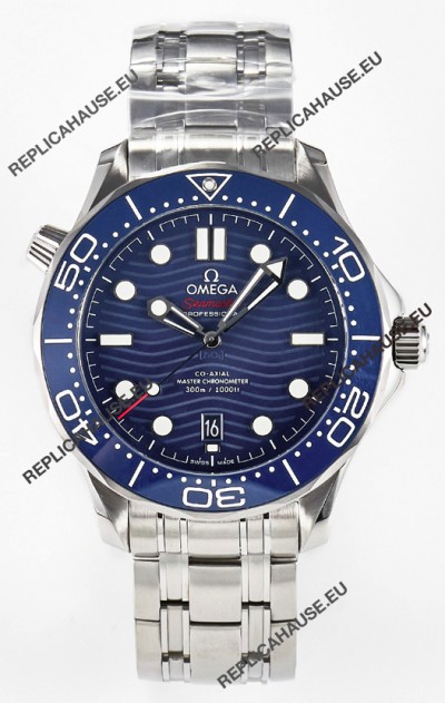 Omega Seamaster Super Clone 300M Master Chronometer Blue Swiss 904L Steel Watch