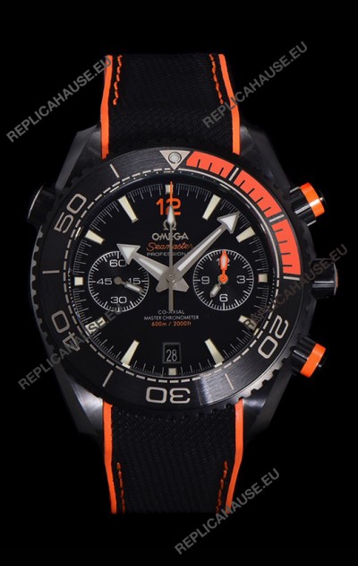 Omega Super Clone Planet Ocean 600M Chronograph Black Ceramic Replica Watch