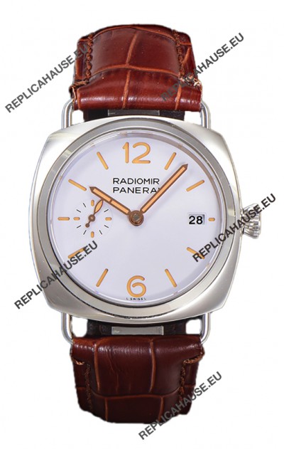 Panerai Radiomir PAM1292 Quaranta 40MM 904L Steel White Dial Watch in 1:1 Mirror Replica 