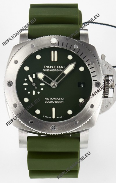 Panerai Super Clone Luminor Submersible Verde Militare PAM1055 42MM Replica Watch