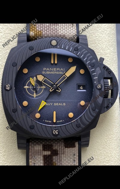 Panerai Submersible PAM1513 Carbotech GMT Navy Seals Edition Replica Watch 44MM