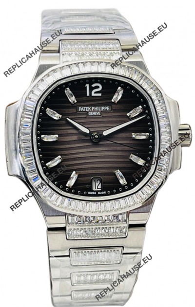 Patek Philippe Nautilus 7118 35MM 1:1 Stainless Steel Grey Dial 1:1 Mirror Replica Watch