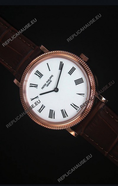 Patek Philippe 5120J Calatrava Mens Rose Gold Watch 1:1 Mirror Replica