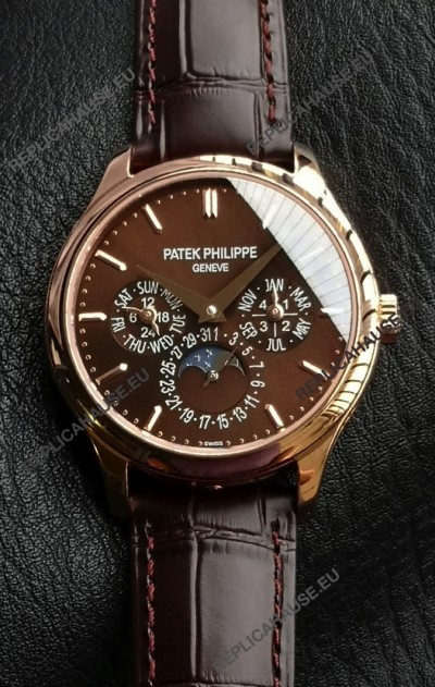 Patek Philippe Complications 5327R-001 Brown Dial Swiss Replica Watch 