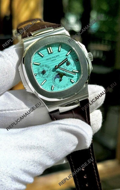 Patek Philippe Nautilus 5740 Perpetual Calendar Stainless Steel Green Dial Swiss Replica Watch