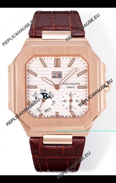 Patek Philippe Cubitus 5822 Rose Gold Casing White Dial Swiss Replica Watch