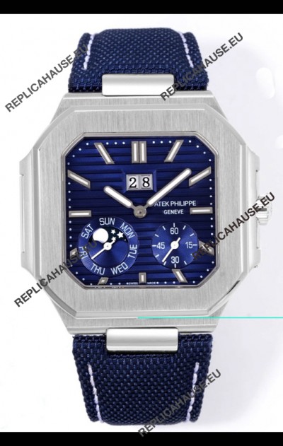 Patek Philippe Cubitus 5822 904L Steel Casing Blue Dial Swiss Replica Watch