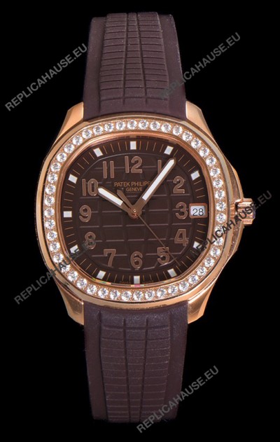 Patek Philippe Super Clone Aquanaut Rose Gold Brown Dial 38.5MM Watch 
