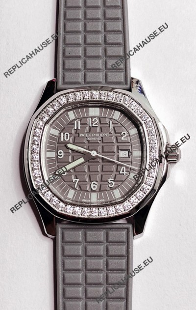 Patek Philippe Super Clone Aquanaut LUCE 5069-001 Quartz in Grey Dial 35MM