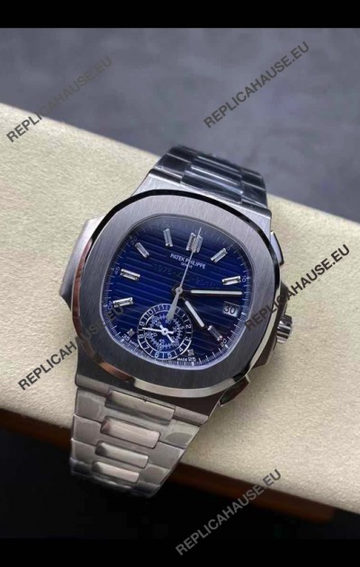 Patek Philippe Nautilus 5980/1A 40th Anniversary Chronograph Steel Case in Purple Dial - 1:1 Mirror Replica