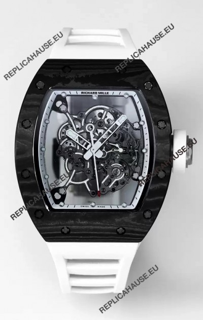 Richard Mille RM055 Black Carbon Casing 1:1 Superclone Genuine Tourbillon Watch 