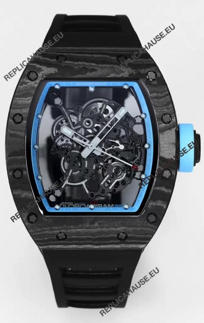 Richard Mille RM055 Black Carbon Casing 1:1 Superclone Genuine Tourbillon Watch 