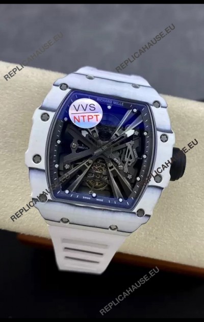 Richard Mille RM12-01 White Carbon Fiber Case Genuine Tourbillon Movement 1:1 Mirror Replica Watch