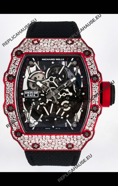 Richard Mille 035-02 Red NTPT Real Vaucher Movement Super Clone Watch 