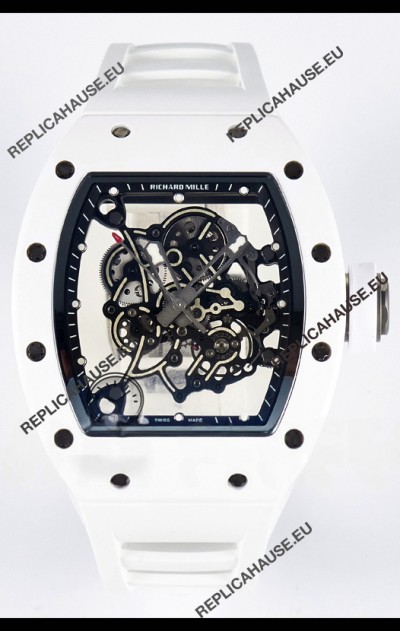 Richard Mille RM055 White Ceramic Real Vaucher Movement Super Clone Watch 