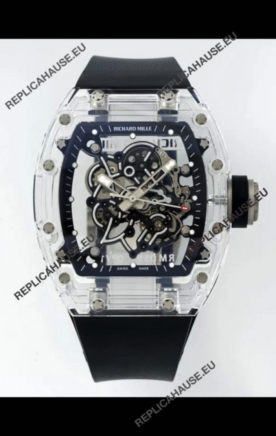 Richard Mille RM055 Transparent Sapphires Casing with Genuine Tourbillon Super Clone Watch