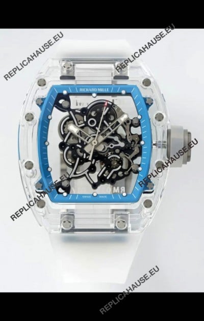 Richard Mille RM055 Transparent Sapphires Casing with Genuine Tourbillon Super Clone Watch