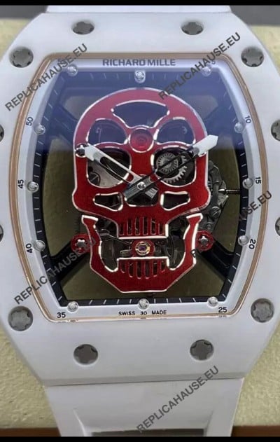 Richard Mille RM052-01 Skull Genuine Tourbillon Edition Watch in Ceramic Casing