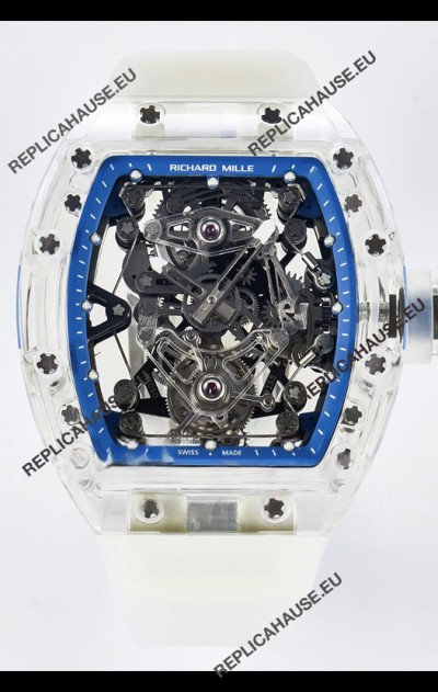 Richard Mille Super Clone 56-01 Transparent Sapphires Casing with Genuine Tourbillon Watch
