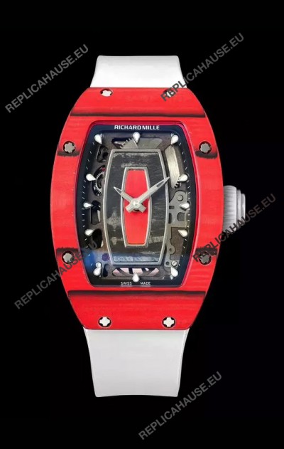 Richard Mille RM07 Red Carbon Casing 1:1 Superclone Swiss Replica Watch