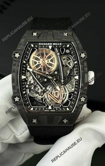 Richard Mille Super Clone 27-05 Black Carbon Casing Swiss Replica Watch 