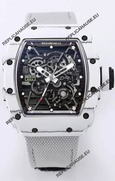 Richard Mille RM35-01 Rafael Nadal Carbon Fiber Casing with Genuine Tourbillon Super Clone Watch