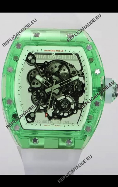 Richard Mille RM055 Transparent Sapphires Casing with Genuine Tourbillon Super Clone Watch