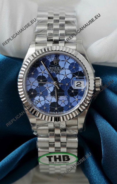 Rolex Datejust Cal.3235 Movement Super Clone Stainless Steel 31MM Motif Dial Watch 