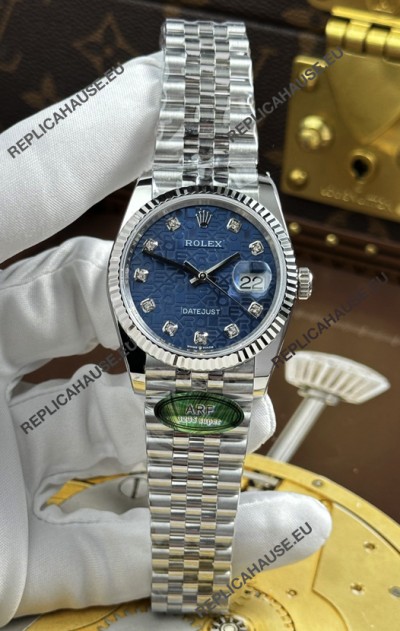 Rolex Datejust Super Clone Cal.3235 Blue Computer Dial Steel Casing Watch 36MM