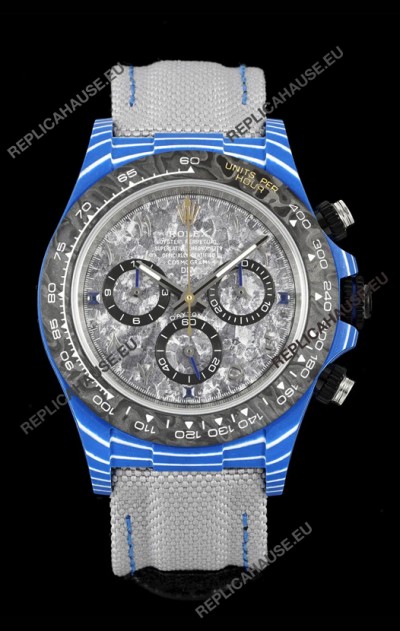 Rolex Daytona DiW Piece Unique Blue Dial Edition Watch - Lightweight Forged Cabon Casing