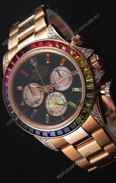 Rolex Cosmograph Daytona 116595RBOW Rverose 1:1 Mirror Replica Cal.4130 Movement