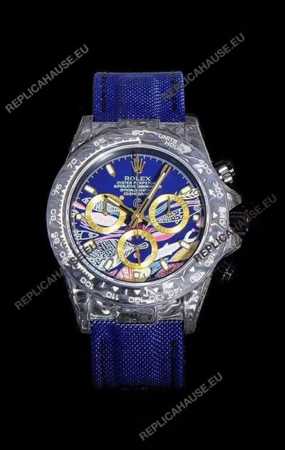 Rolex Daytona CHRONUSART Forged Cabon Casing 1:1 Mirror Replica Multicolored Dial