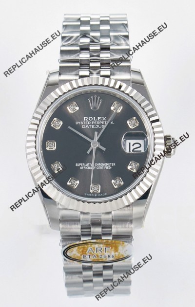 Rolex Super Clone Datejust ETA 2688 Movement 31MM Stainless Steel Case Grey Dial Watch