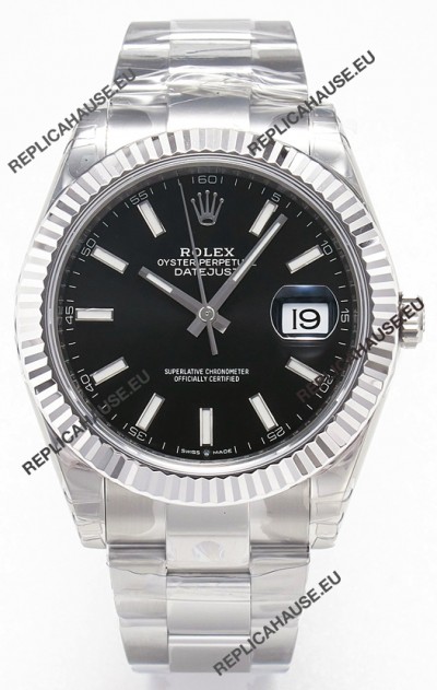 Rolex Datejust 126334 41MM ETA3235 72 Hours Power Black Dial Oyster 1:1 Mirror Replica