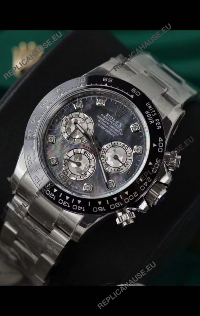 Rolex Daytona Super Clone White Gold Casing Pearl Dial Cal.4131 Movement Watch Ceramic Bezel
