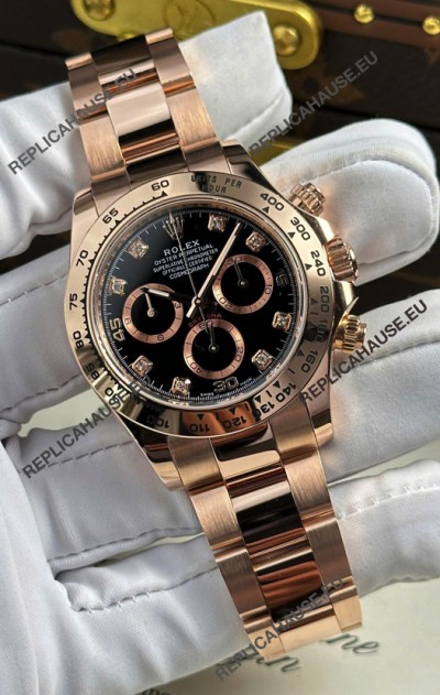 Rolex Daytona Super Clone REF.126505 Cal 4131 1:1 Swiss Replica Watch - 904L Steel Rose Gold