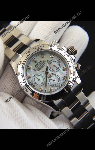 Rolex Daytona Japanese Movement Replica Watch in Mother of Pearl Dial 